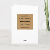 Husband Happy Anniversary Worte des Loses Karte (Rückseite)