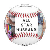 Husband Happy Birthday Fotos Baseball (Vorderseite)