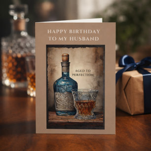Husband Happy Birthday im Alter bis zur Perfektion Karte