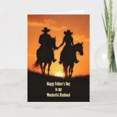 Husband Happy Fathers Day Country Western Karte (Vorderseite)