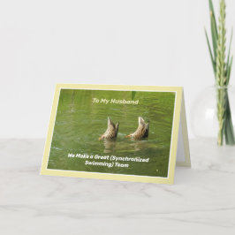 Husband Happy Jubiläum Niedliche Funny Ducks Karte
