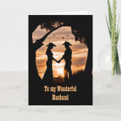 Husband Happy Vathers Day Country Western Cowboy Karte (Vorderseite)