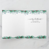 Husband Heart Foto Collage Holly und Mistletoe Karte (Innenseite)