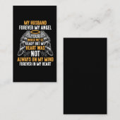Husband Heaven Forever Engel Memory Witwe Hubby Visitenkarte (Vorne/Hinten)