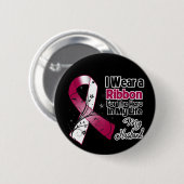Husband Hero in My Life Head Neck Cancer Button (Vorne & Hinten)