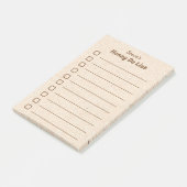 Husband Honey Do List Post-it Klebezettel (angewinkelt)