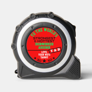 Husband-Hotest-Strongest Worker Monogram Maßband