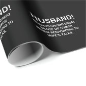 Husband Hubby Quote Funny Husband Geschenkpapier (Rolleneckpunkt)