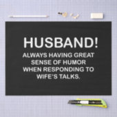 Husband Hubby Quote Funny Husband Seidenpapier (Handwerk)