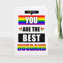 Husband I Liebe You Typografy LGBTQ Rainbow