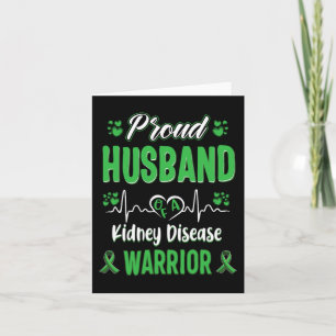 Husband Kidney Disease Warrior Awareness Ribbon Gr Karte