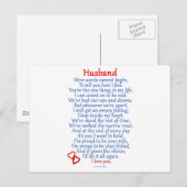 Husband-Liebe Postkarte (Vorne/Hinten)