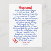 Husband-Liebe Postkarte (Vorderseite)