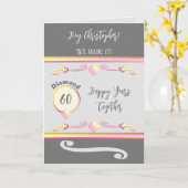 Husband Liebe Sie Diamant 60 Jubiläum grau Karte (Gelbe Blume)