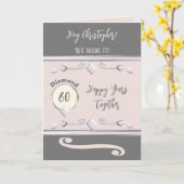 Husband Liebe Sie Diamant 60 Jubiläum pink Karte (Gelbe Blume)