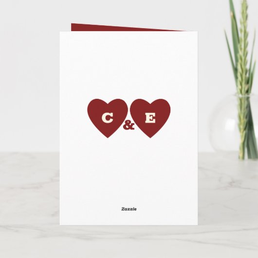 Husband Liebe Sie ruby 40-jähriges Jubiläum burgun Karte (Rückseite)