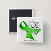 Husband Lime Green Ribbon - Lymphoma Button (Vorne & Hinten)