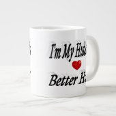 Husband lustig Zitat schwarzen Text Jumbo-Tasse (Vorderseite Rechts)