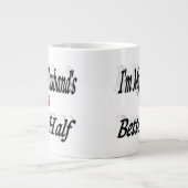 Husband lustig Zitat schwarzen Text Jumbo-Tasse (Vorderseite)