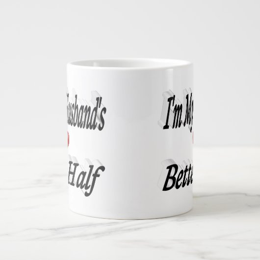 Husband lustig Zitat schwarzen Text Jumbo-Tasse (Vorderseite)
