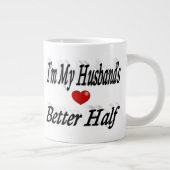 Husband lustig Zitat schwarzen Text Jumbo-Tasse (Rechts)