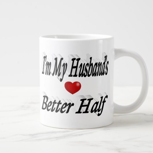 Husband lustig Zitat schwarzen Text Jumbo-Tasse (Rechts)