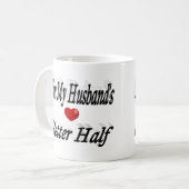 Husband lustig Zitat schwarzen Text Kaffeetasse (Vorderseite Links)
