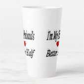 Husband lustig Zitat schwarzen Text Milchtasse (Vorderseite)