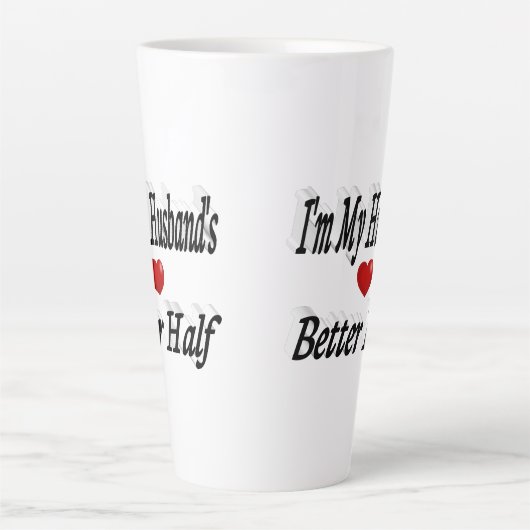 Husband lustig Zitat schwarzen Text Milchtasse (Vorderseite)