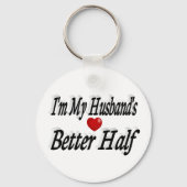 Husband lustig Zitat schwarzen Text Schlüsselanhänger (Rückseite)