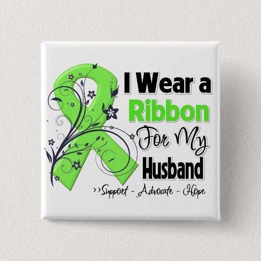 Husband - Lymphoma Ribbon Button (Vorderseite)