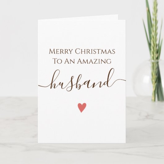 Husband Merry Chirstmas Card Karte (Vorderseite)
