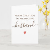 Husband Merry Chirstmas Card Karte (Gelbe Blume)