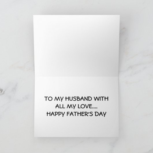 ****HUSBAND**** MIT ALL MEINER LIEBE-**VATER'S DAY KARTE (Innenseite)