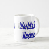 Husband mit blauer Halbtext-Tasse Kaffeetasse (VorderseiteRechts)