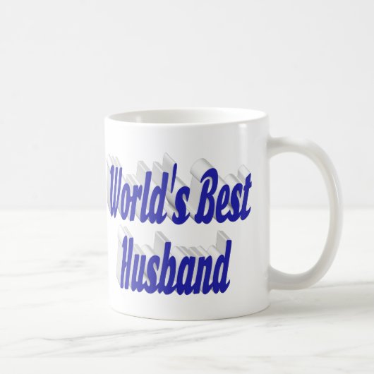 Husband mit blauer Halbtext-Tasse Kaffeetasse (Rechts)