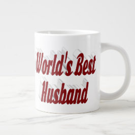 Husband mit bordeauxfarbener Halbtext-Riesenkaffee Jumbo-Tasse