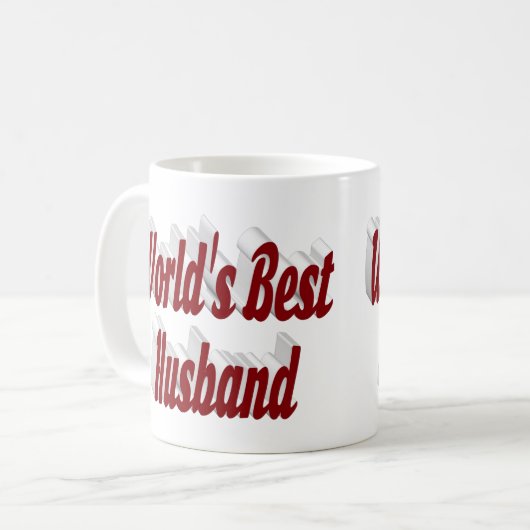 Husband mit bordeauxfarbener Halbtext-Tasse Kaffeetasse (Vorderseite Links)
