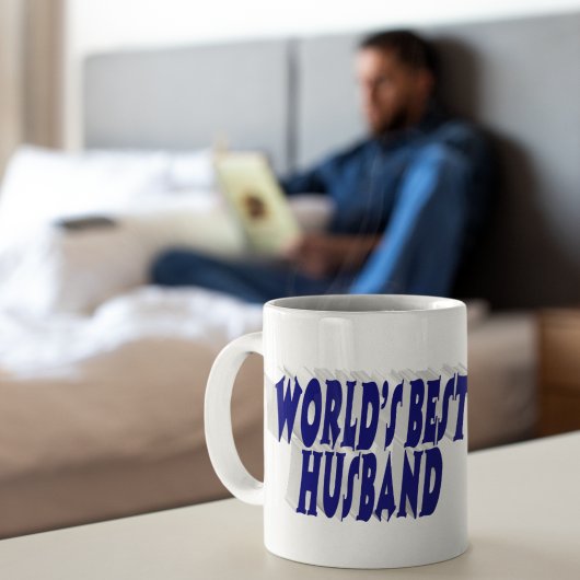 Husband mit dunkelblauem Halbtext Jumbo-Tasse