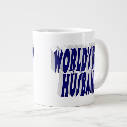 Husband mit dunkelblauem Halbtext Jumbo-Tasse (Vorderseite Rechts)