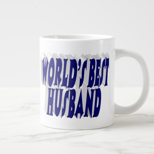 Husband mit dunkelblauem Halbtext Jumbo-Tasse (Rechts)