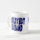 Husband mit dunkelblauem Halbtext Kaffeetasse (Vorderseite Links)