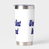 Husband mit dunkelblauem Halbtext Thermobecher (Rechts)