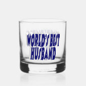 Husband mit dunkelblauem Halbtext Whiskyglas (Vorderseite)