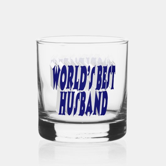 Husband mit dunkelblauem Halbtext Whiskyglas (Vorderseite)