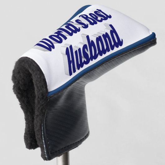 Husband mit dunkelblauem Text-Kopfabdeckung Golf Headcover (3/4 Vorderseite)
