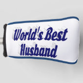 Husband mit dunkelblauem Text-Kopfabdeckung Golf Headcover (Vorderseite)
