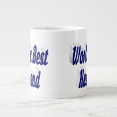 Husband mit dunkelblauer Halbtext-Riesenkaffee-Tas Jumbo-Tasse (Vorderseite)
