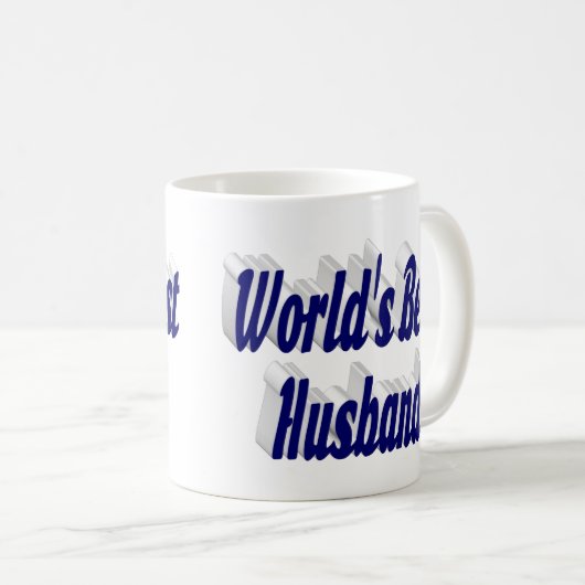 Husband mit dunkelblauer Halbtext-Tasse Kaffeetasse (VorderseiteRechts)