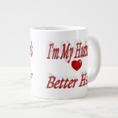 Husband mit lustigem Zitat roter Text Jumbo-Tasse (Vorderseite Rechts)